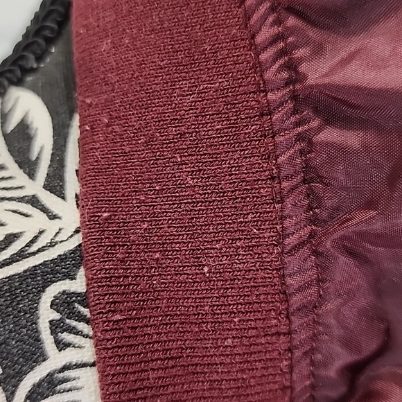 Women's Burgundy Bomber Jacket S - Picture 9 of 9